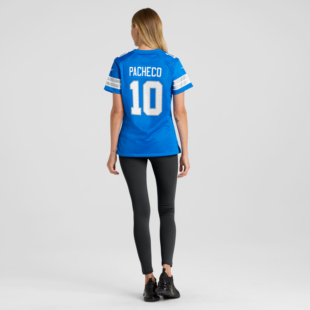 Isiah Pacheco Detroit Lions Women's Team Game Jersey - Blue