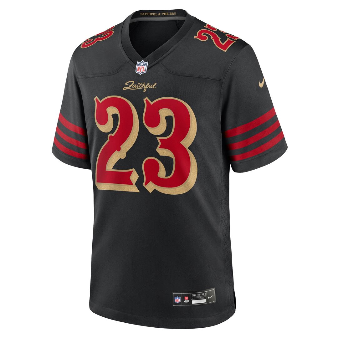 Christian McCaffrey San Francisco 49ers 2025 Rivalries Collection Game Jersey - Black